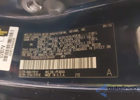 2005 Toyota Sienna Le z USA, uszkodzony, nr VIN 5TDZA23C45S383497